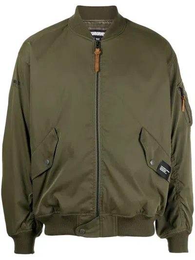 Neighborhood Shell Bomber Jacket In Green