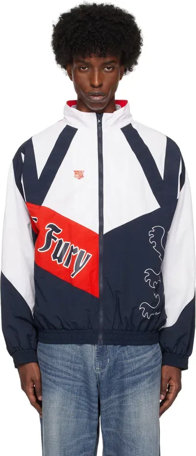 Neighborhood White & Navy Mod Track Jacket