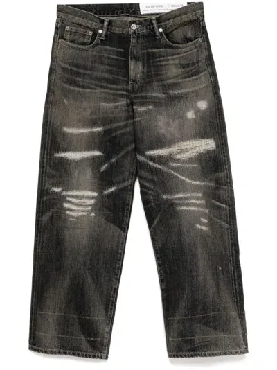 Neighborhood Wide-leg Jeans In Black