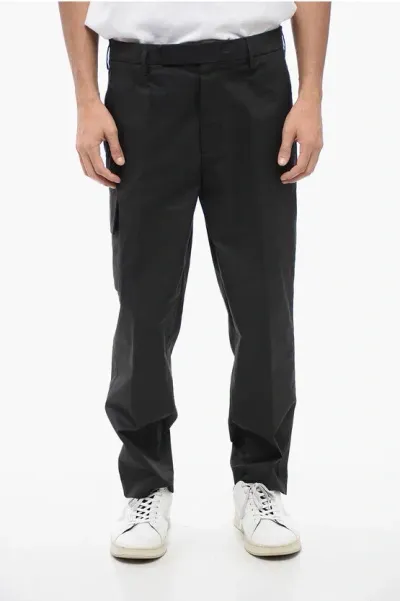 Neil Barrett Cotton Blend Nate Cargo Pants In Black