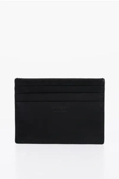 Neil Barrett Leather Fair-isle Thunderbolt Card Holder With Contrast Prin