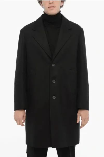 Neil Barrett Slim Fit Single Breasted Coat In Black