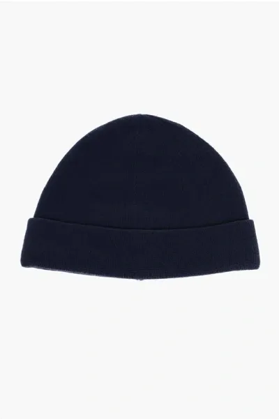 Neil Barrett Solid Color Wool Plain Beanie