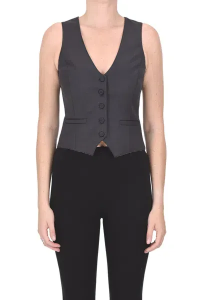 Nenette Gilet In Charcoal