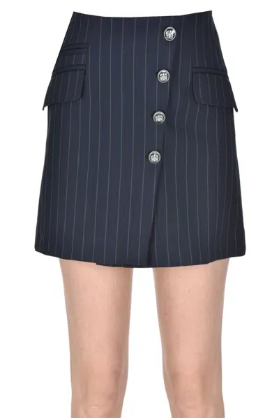 Nenette Pinstriped Skirt In Navy Blue