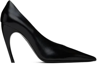 Nensi Dojaka Black Curved Heels In Pump Black