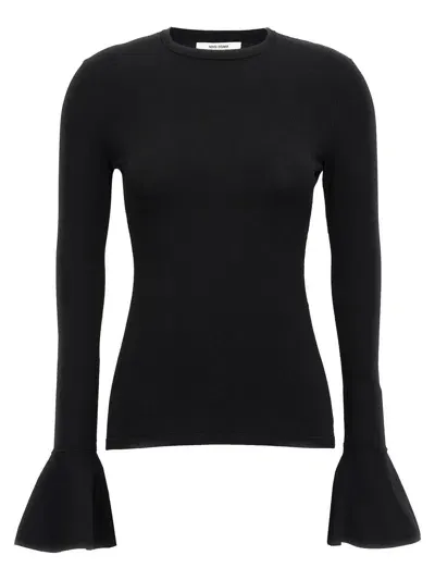 Nensi Dojaka Flared Cuffs Top In Black