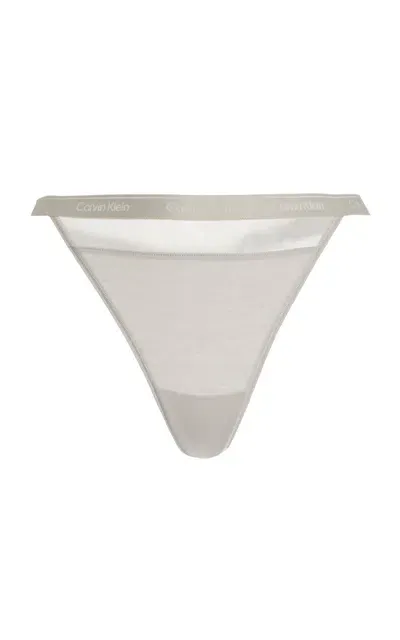 Nensi Dojaka For Calvin Klein Modal-cashmere Thong In Grey