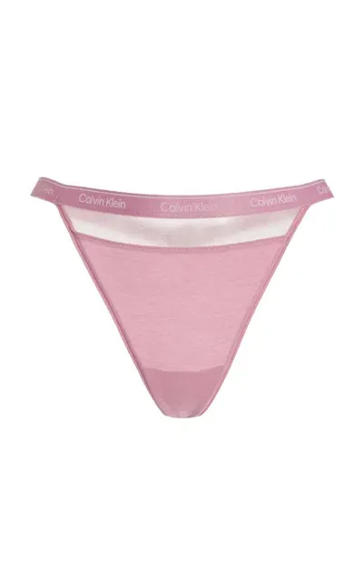 Nensi Dojaka For Calvin Klein Modal-cashmere Thong In Pink