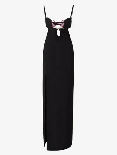 Nensi Dojaka Maxi Heart Dress In Black