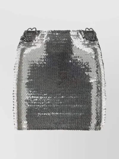 Nensi Dojaka Embellished Cutout Sequined Tulle Mini Skirt In Black