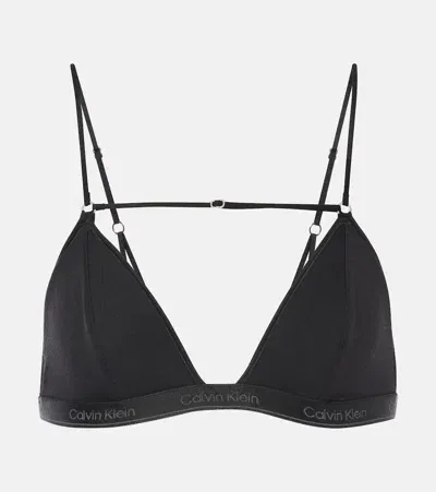 Nensi Dojaka X Calvin Klein Triangle Bra In Black