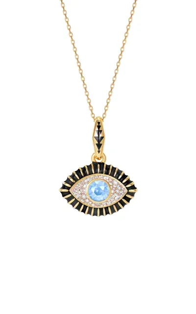 Nevernot 14k Yellow Gold 'life In Colour' Black Diamond Eye Pendant