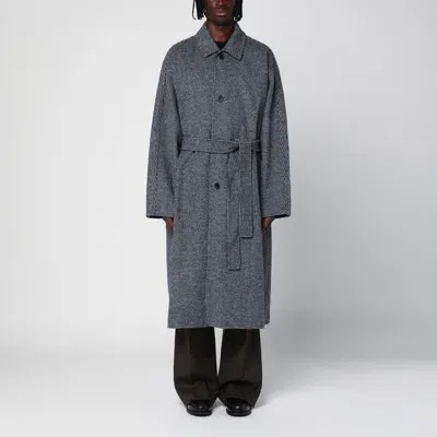 New Amsterdam Surf Association Wool Blend Checked Coat In Grey