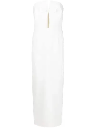 New Arrivals Bow-detail Strapless Gown In White