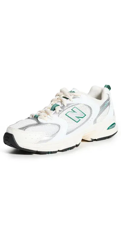 New Balance 530 Sneakers In White And Green