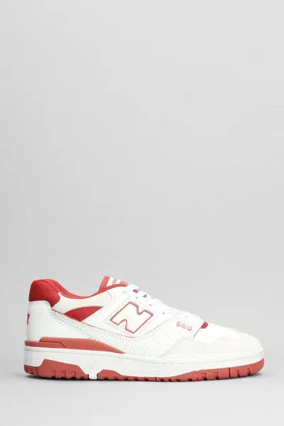 New Balance 550 Sneakers In White Leather And Fabric