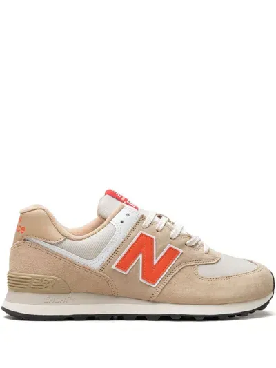 New Balance 574 "bone/orange" Sneakers In Neutrals