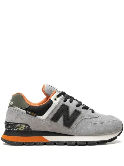 New Balance 574 "grey/black/orange" Sneakers In Gray