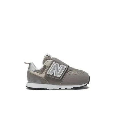 New Balance ' 574 New-b Hook & Loop In Rain Cloud/silver Metallic