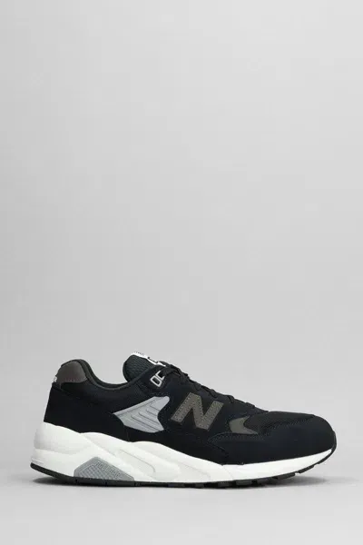 New Balance 580 Sneakers In Black Suede And Leather