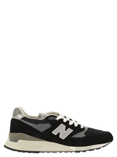 New Balance U998bl Logo-appliqué Sneakers In Black