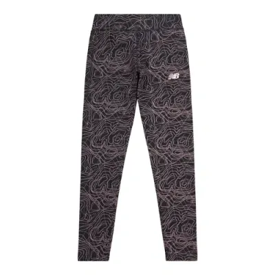 New Balance Kids' Aop Jersey Legging In Purple