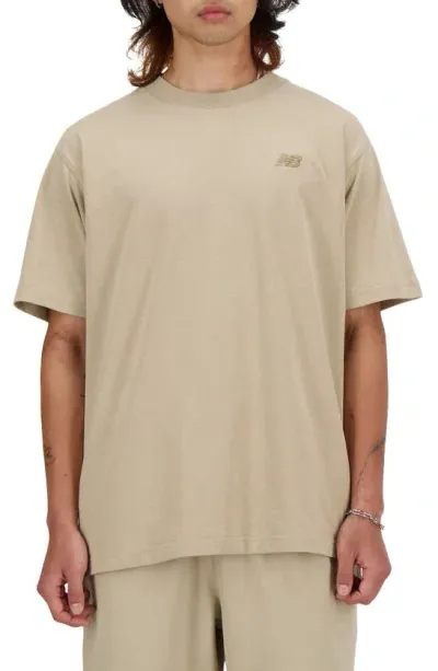 New Balance T-shirt Athletics Cotton In Stoneware