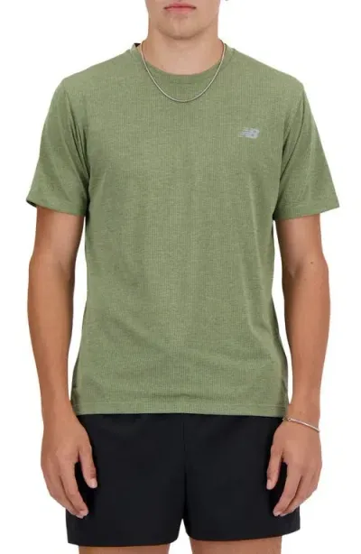 New Balance Athletics Running T-shirt In Dark Olivine