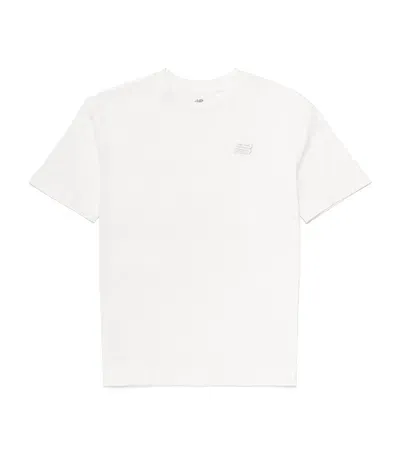 New Balance Kids' Cotton Logo-embroidered T-shirt In White