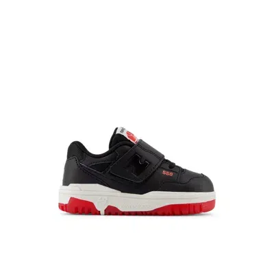 New Balance Infants' 550 Hook & Loop In Black/team Red