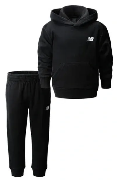 New Balance Boys Preschool   2 Piece Fleece Set With Joggers In Black