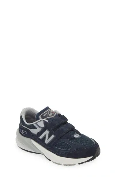 New Balance Kids' Fuelcell 990v6 Running Shoe In Navy/silver