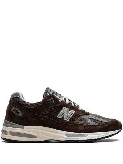 New Balance Made In Uk 991v2 "pinecone" Sneakers In Brown