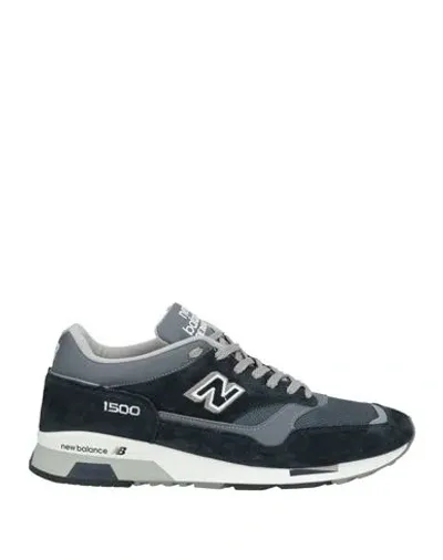 New Balance Man Sneakers Midnight Blue Size 9 Leather, Textile Fibers In Navy