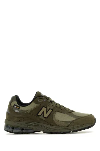 New Balance Army Green Suede And Mesh 2002r Sneakers In Brown