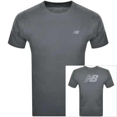 New Balance Sport Essentials Logo T Shirt Grey