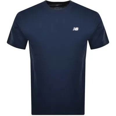 New Balance Sport Essentials Logo T Shirt Navy In Blue