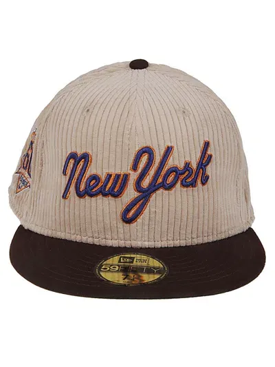 New Era Capsule 59fifty New York Mets Cap In Brown