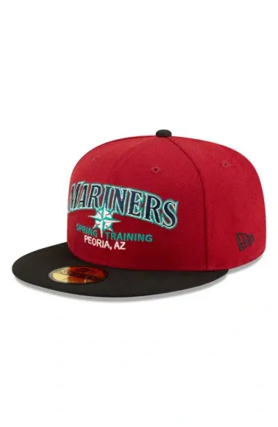 New Era X Diet Starts Monday X Diet Starts Monday 59fifty Seattle Mariners Fitted Baseball Cap In Red