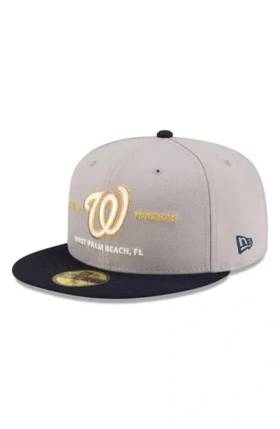 New Era X Diet Starts Monday X Diet Starts Monday 59fifty Washington Nationals Fitted Baseball Cap In Grey