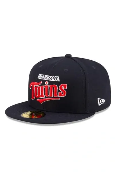 New Era X Diet Starts Monday X Diet Starts Monday Minnesota Twins Fitted Twill Baseball Cap In Blue