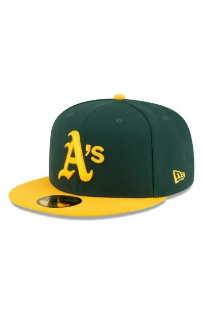 New Era X Diet Starts Monday X Diet Starts Monday Oakland A's 59fifty Fitted Twill Baseball Cap In Green