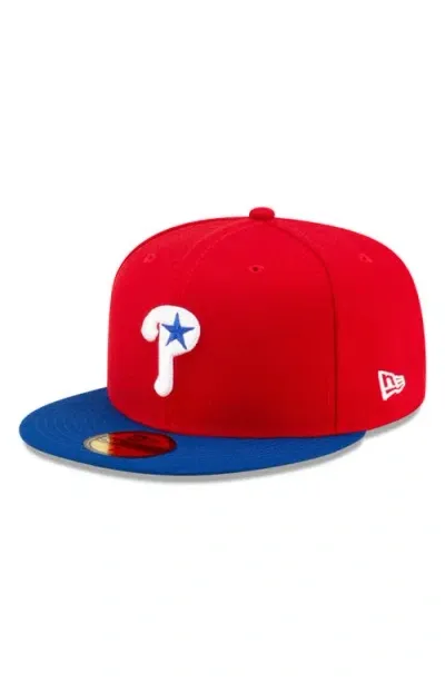 New Era X Diet Starts Monday X Diet Starts Monday Philadelphia Phillies 59fifty Fitted Twill Basebal In Red