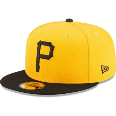 New Era X Diet Starts Monday X Diet Starts Monday Pittsburgh Pirates Fitted Twill Baseball Cap In Yellow