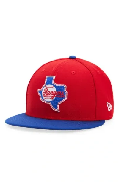 New Era X Diet Starts Monday X Diet Starts Monday Texas Rangers 59fifty Fitted Wool Baseball Cap In Red