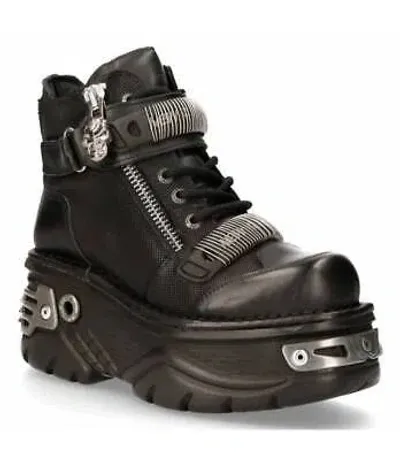 Pre-owned New Rock Stiefel Pelz Mit Plattform Rock M.1065-s1 In 3