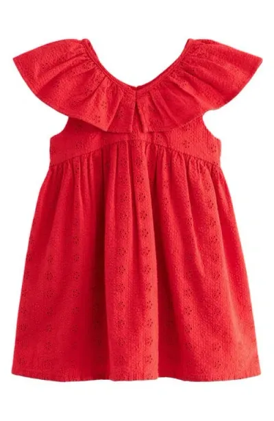 Next Kids' Broderie Dress In Red