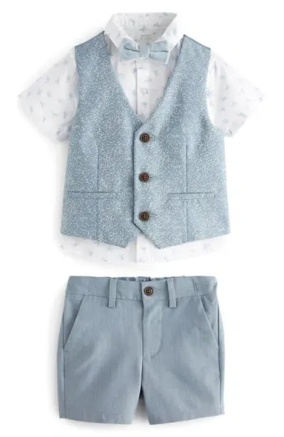 Next Kids' Button-up Shirt, Vest, Bow Tie & Pants Set In Blue