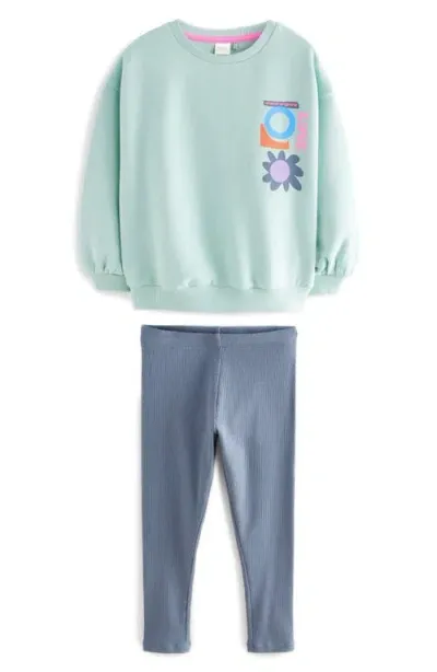 Next Kids' Sweatshirt & Leggings Set In Blue